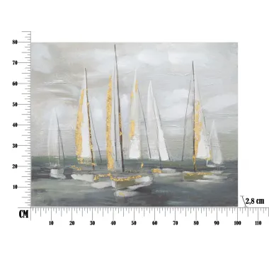 Malowidło na płótnie Gold Boat 100x2,8x80 cm